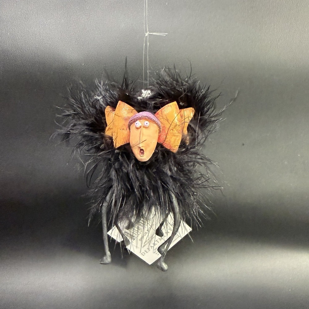 2 Krinkles Cat Witch Spider Ornament DEPT 56 Patience Brewster Halloween Set Box - Picture 5 of 11